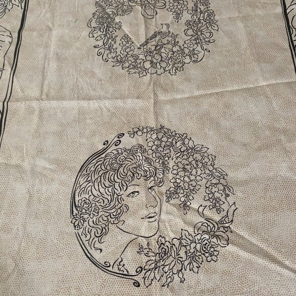 All NoveauF abric Panel By Kathy Hall Andover Fabrics Cream Cotton Sewing Crafts - Picture 5 of 10